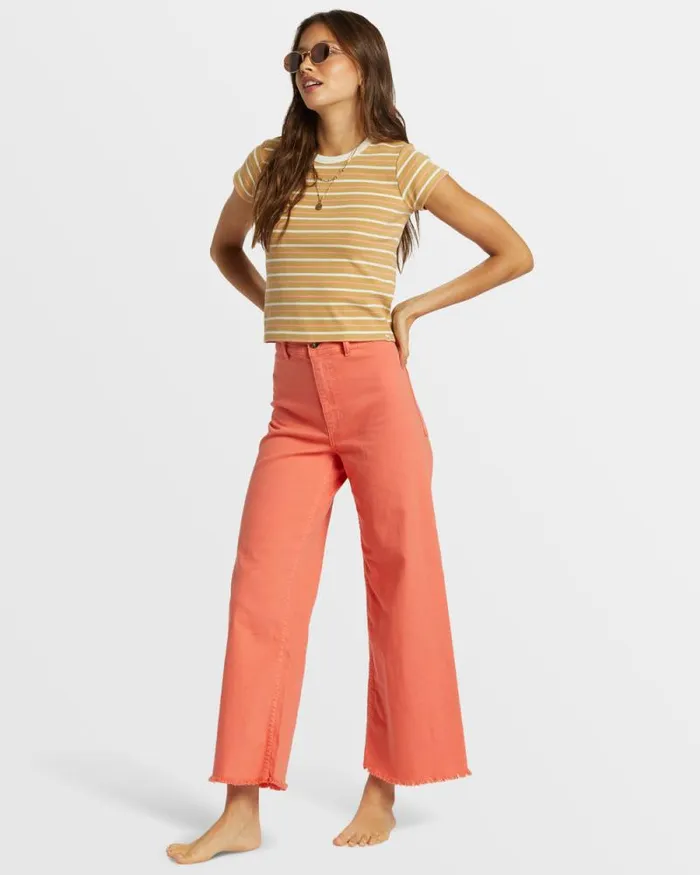 Billabong Jeans and Pants Free Fall HighWaist Pants Papaya 8211 Women Billabong Jeans and Pants Free Fall HighWaist Pants Papaya 8211 Women