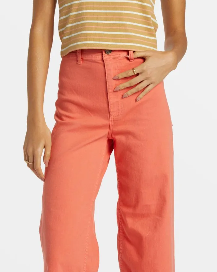 Billabong Jeans and Pants Free Fall HighWaist Pants Papaya 8211 Women Billabong Jeans and Pants Free Fall HighWaist Pants Papaya 8211 Women