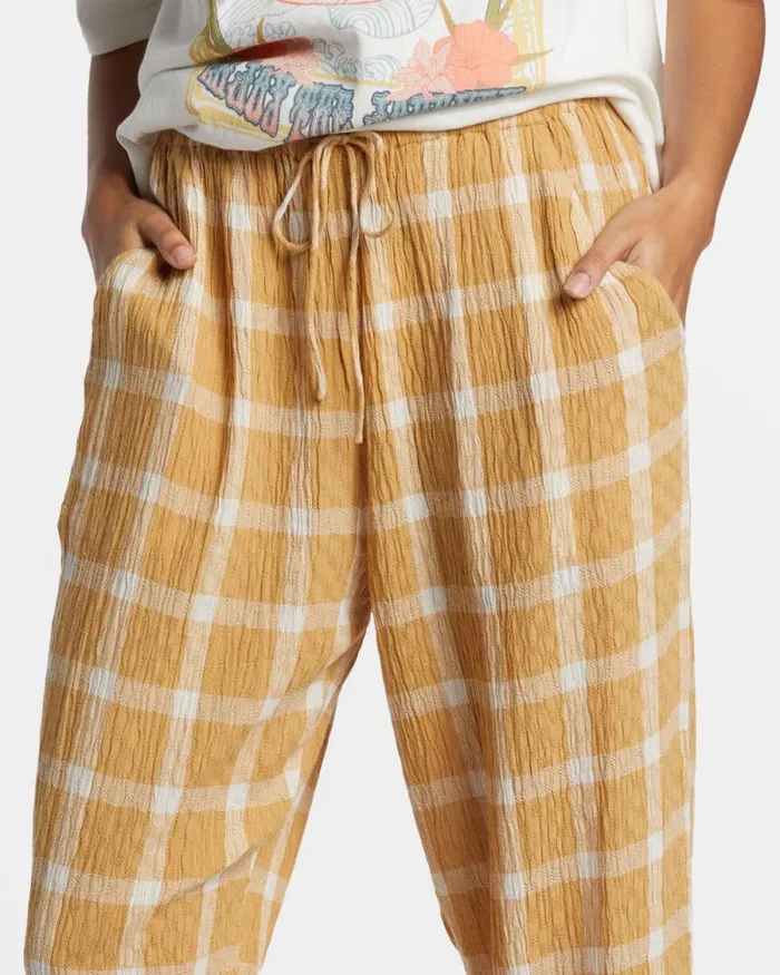 Billabong Jeans and Pants Plaid Out Elastic Waist Pants Hemp 2 8211 Women Billabong Jeans and Pants Plaid Out Elastic Waist Pants Hemp 2 8211 Women
