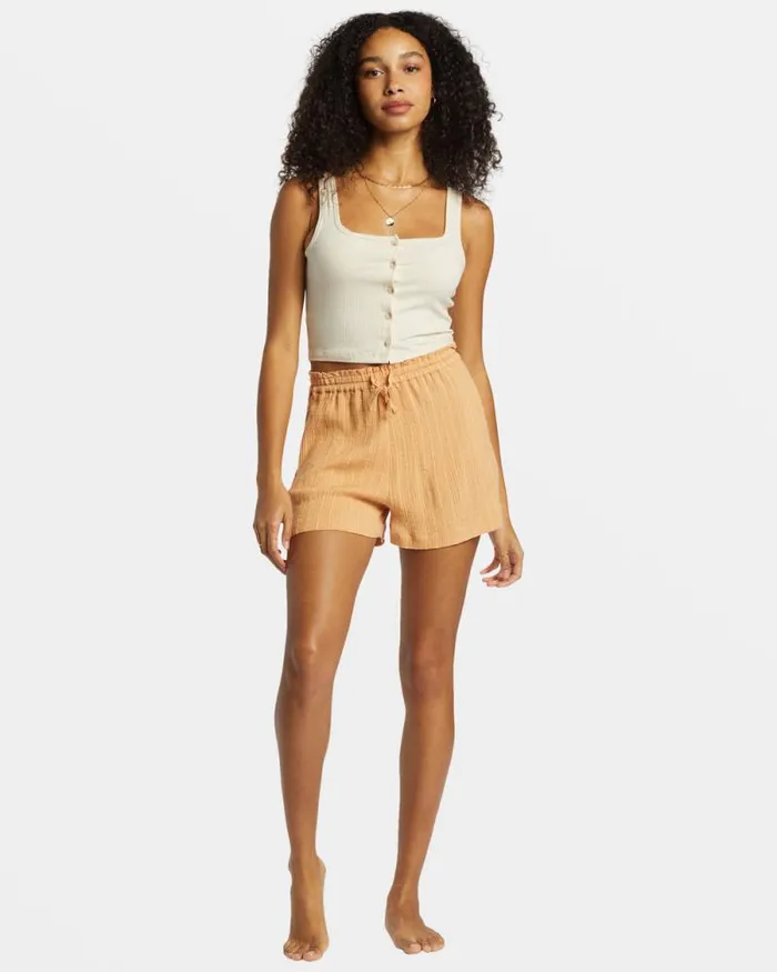 Billabong Matching Sets Sunset Elastic Waist Shorts Baked Clay 8211 Women Billabong Matching Sets Sunset Elastic Waist Shorts Baked Clay 8211 Women