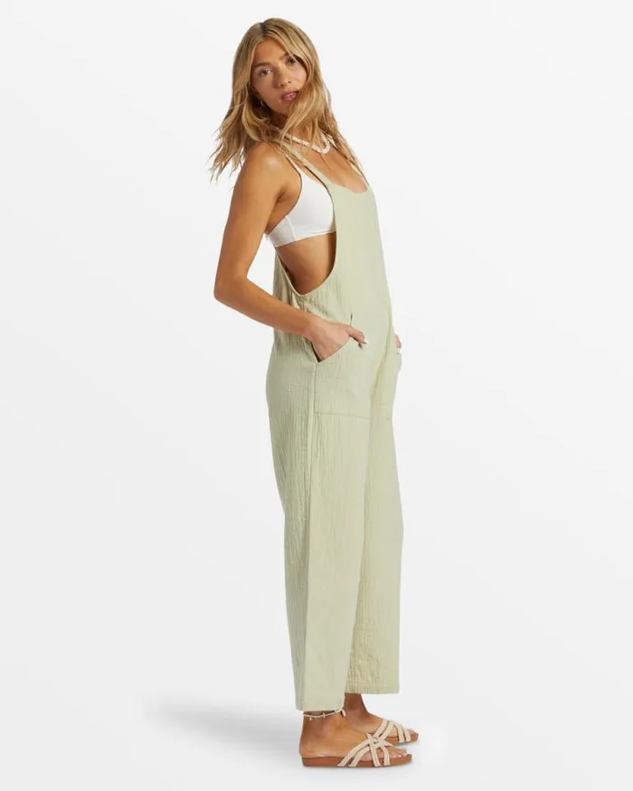 Billabong Rompers and Jumpsuits Pacific Time Jumpsuit Light Avocado 8211 Women Billabong Rompers and Jumpsuits Pacific Time Jumpsuit Light Avocado 8211 Women