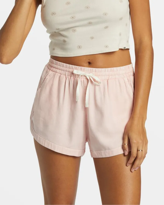 Billabong Shorts Road Trippin Elastic Waist Shorts Feelin Peachy 8211 Women Billabong Shorts Road Trippin Elastic Waist Shorts Feelin Peachy 8211 Women