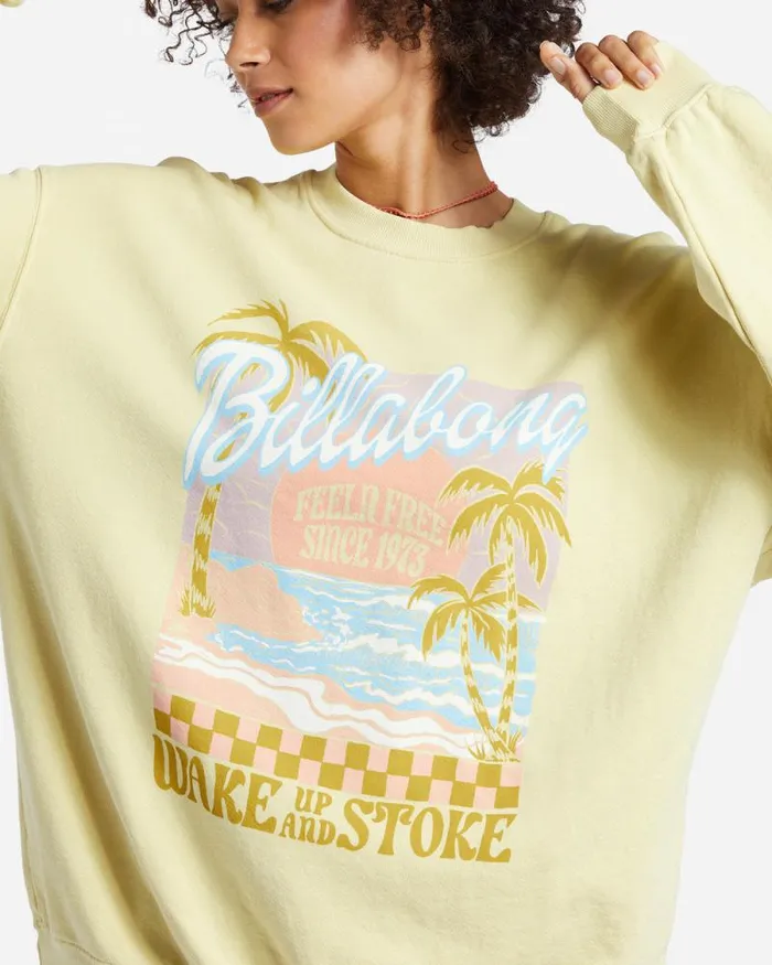 Billabong Sweatshirts and Fleece Ride In Oversized Crewneck Sweatshirt Sunspell 8211 Women Billabong Sweatshirts and Fleece Ride In Oversized Crewneck Sweatshirt Sunspell 8211 Women