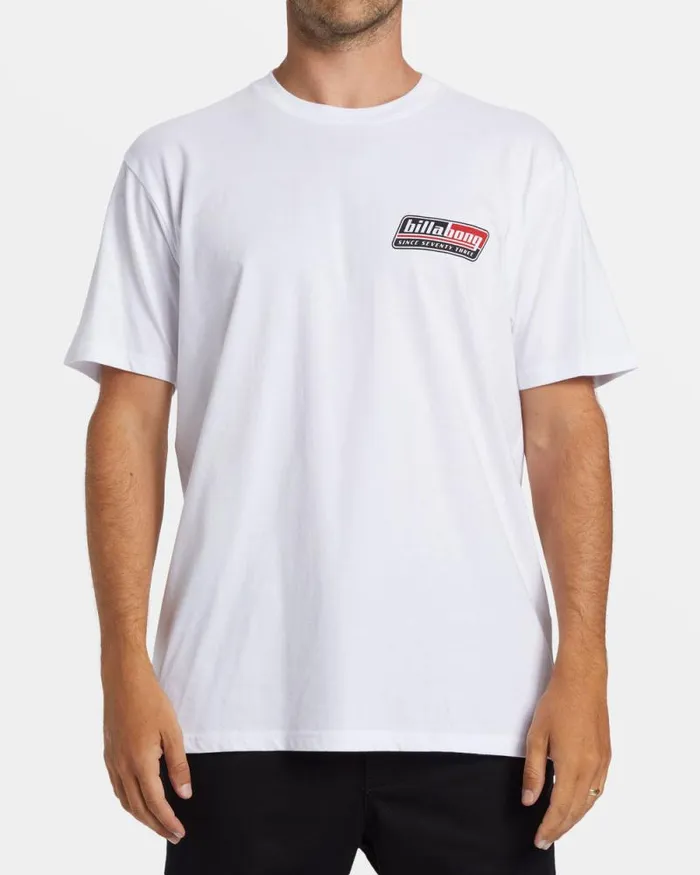 Billabong TShirts Walled TShirt White 8211 Men Billabong TShirts Walled TShirt White 8211 Men