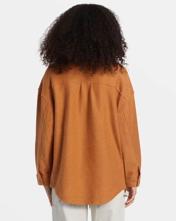Billabong Tops Everytime Oversized Shacket Sandalwood 8211 Women Billabong Tops Everytime Oversized Shacket Sandalwood 8211 Women