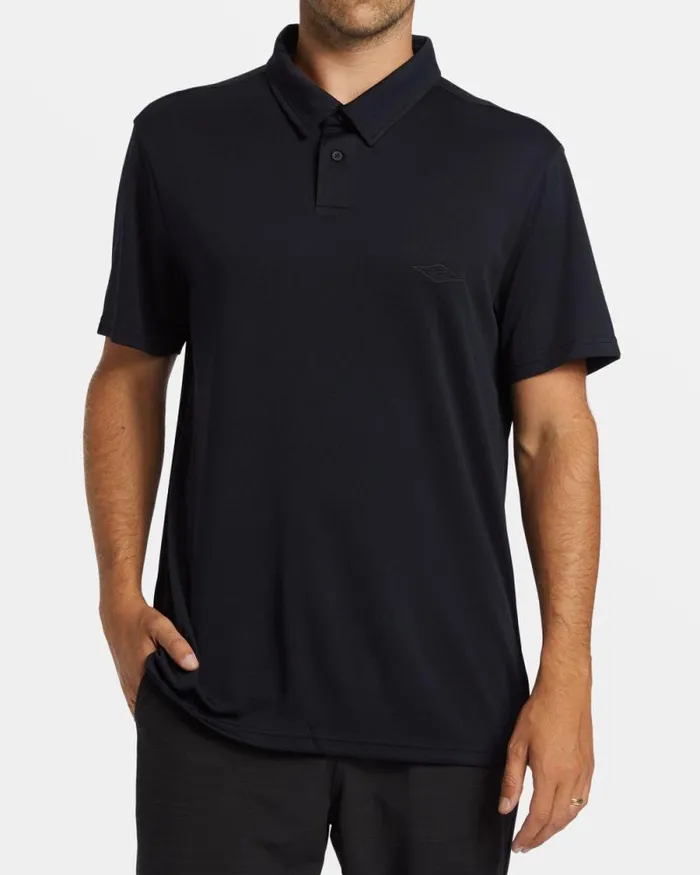 Billabong Wave Washed Essentials Offshore Short Sleeve Polo Tshirt Black 8211 Men Billabong Wave Washed Essentials Offshore Short Sleeve Polo Tshirt Black 8211 Men