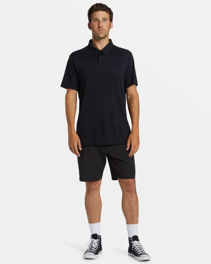 Billabong Wave Washed Essentials Offshore Short Sleeve Polo Tshirt Black 8211 Men Billabong Wave Washed Essentials Offshore Short Sleeve Polo Tshirt Black 8211 Men