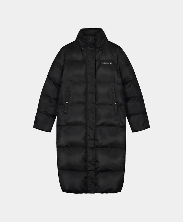Black Epuff Long Jacket Men Daily Paper Jackets