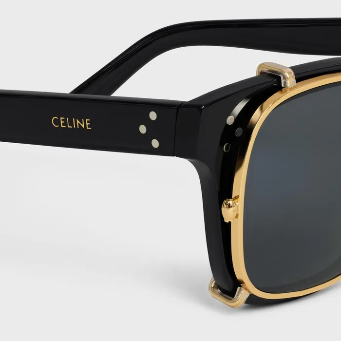 Black Frame 51 Sunglasses In Acetate With Metal Black Men CELINE SUNGLASSES Black Frame 51 Sunglasses In Acetate With Metal Black Men CELINE SUNGLASSES