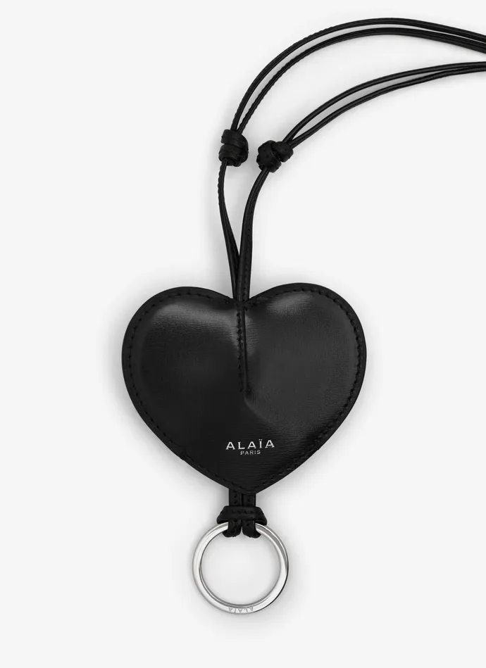 Black LE CUR BELL KEY HOLDER IN CALFSKIN Women Alaa Small Leather Goods