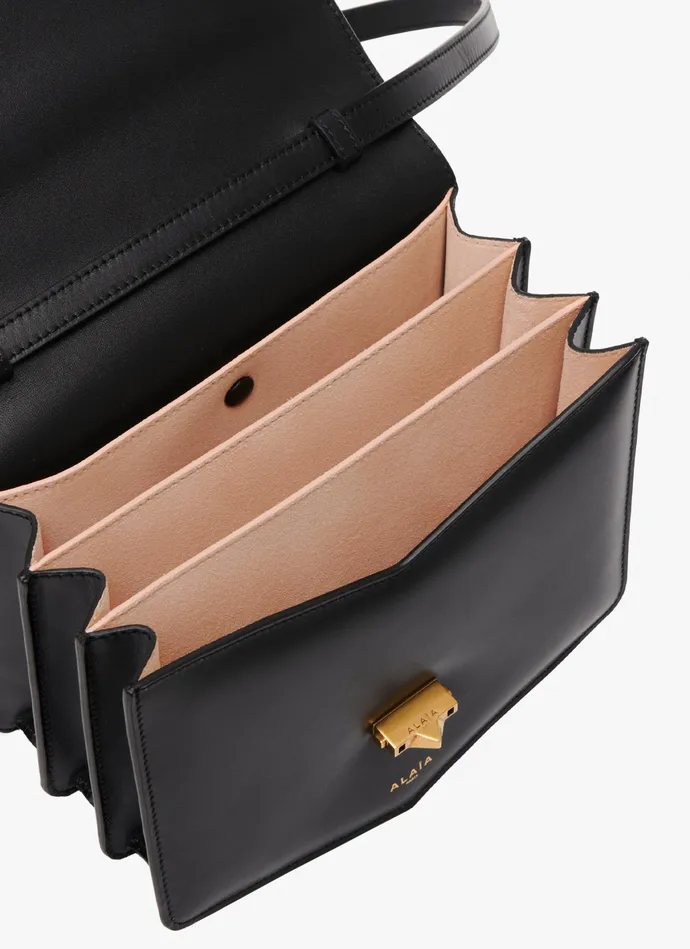 Black Le Papa Bag In Calfskin Women Alaa CrossBody Bags Black Le Papa Bag In Calfskin Women Alaa CrossBody Bags