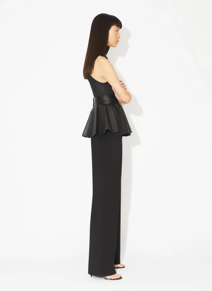 Black LEATHER SKIRT BELT Women Alaa Skirts
