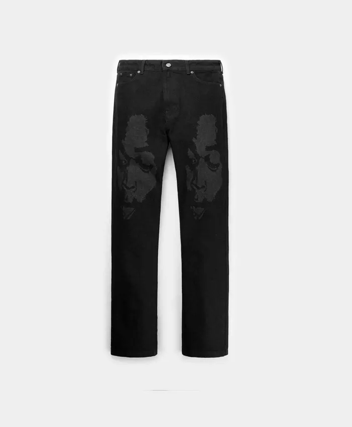 Black Wekafela Jeans Men Daily Paper Trousers