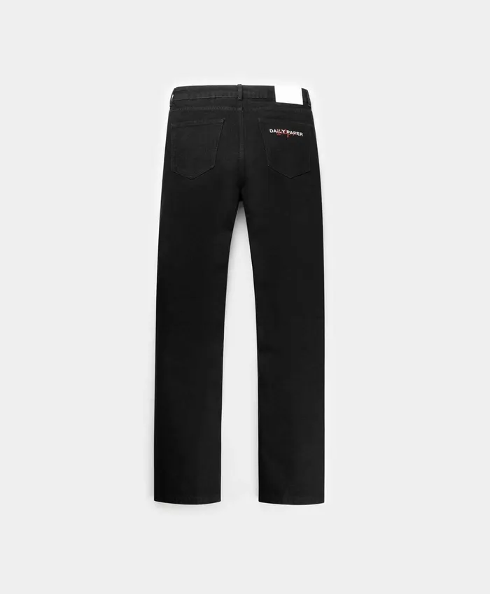 Black Wekafela Jeans Men Daily Paper Trousers