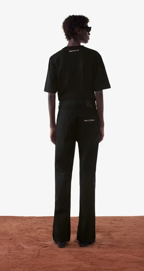 Black Wekafela Jeans Men Daily Paper Trousers