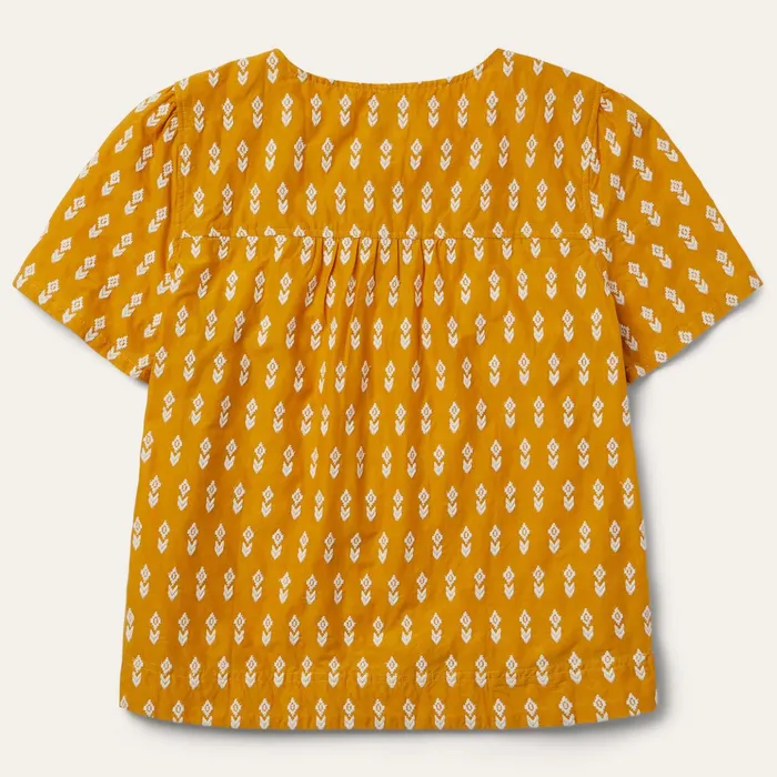 Blouses Women Stetson ShortSleeved Aztec Blouse Yellow