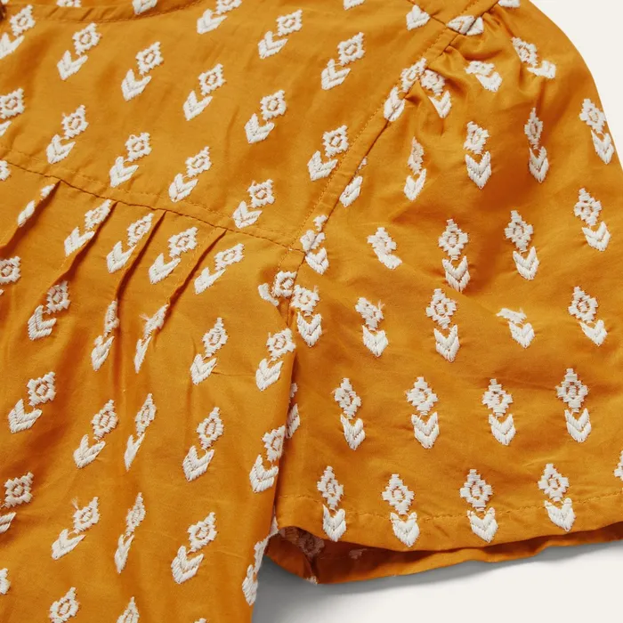 Blouses Women Stetson ShortSleeved Aztec Blouse Yellow
