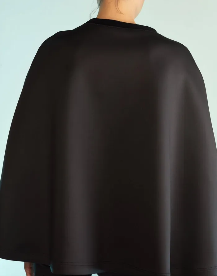 Bonded Capelet 8211 BlackS Women Cynthia Rowley Tops