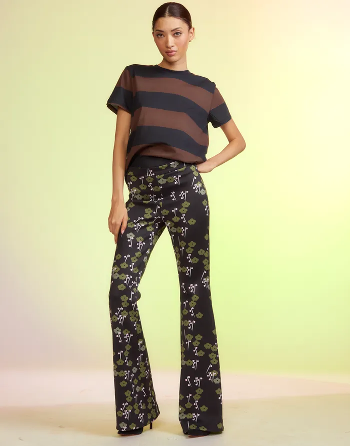 Bonded Fit And Flare Pants 8211 Blkmt Women Cynthia Rowley Bottoms
