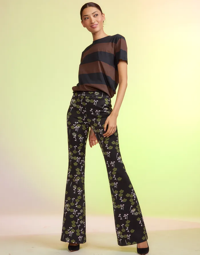 Bonded Fit And Flare Pants 8211 Blkmt Women Cynthia Rowley Bottoms