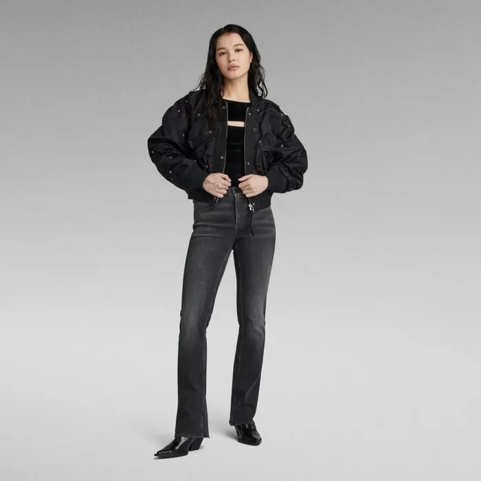 Bootcut and Flare Women GStar RAW Noxer Bootcut Jeans Worn In Black Moon
