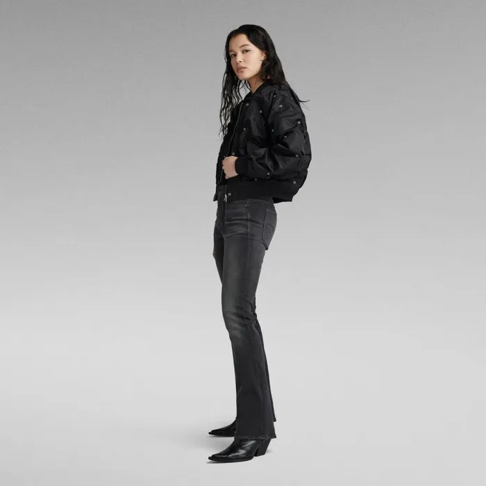 Bootcut and Flare Women GStar RAW Noxer Bootcut Jeans Worn In Black Moon