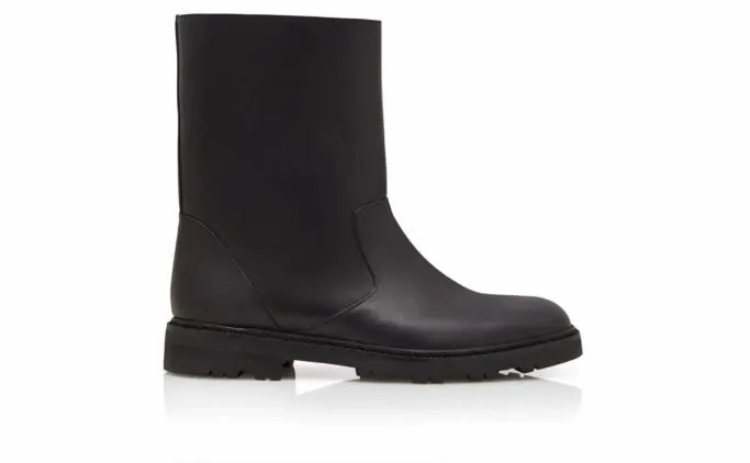 Boots Men Manolo Blahnik MOTOSOBlack Calf Leather Mid Calf Boots Boots Men Manolo Blahnik MOTOSOBlack Calf Leather Mid Calf Boots