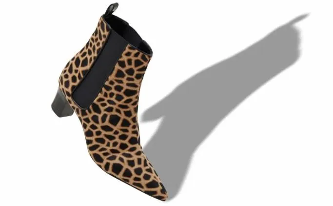 Boots Women Manolo Blahnik TIRABABrown And Black Calf Hair Animal Print Boots Boots Women Manolo Blahnik TIRABABrown And Black Calf Hair Animal Print Boots