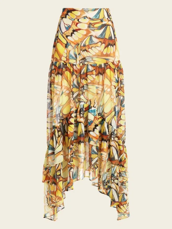 Bottoms Women Marciano Golden Wing Skirt Golden Wing Print Bottoms Women Marciano Golden Wing Skirt Golden Wing Print