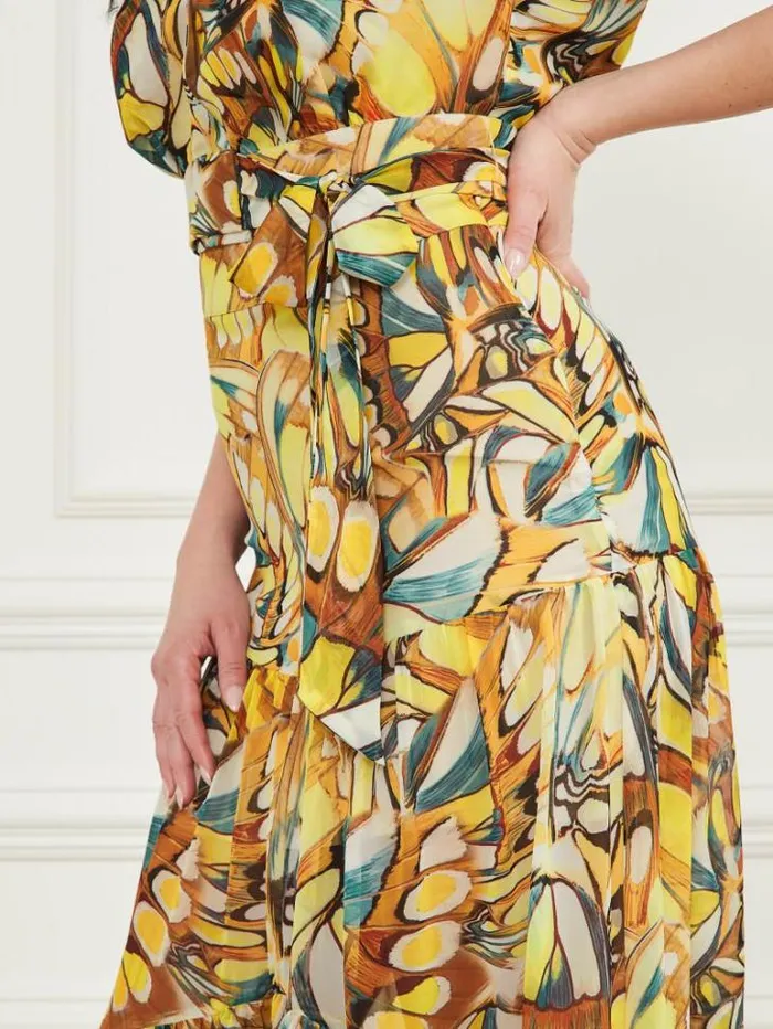 Bottoms Women Marciano Golden Wing Skirt Golden Wing Print Bottoms Women Marciano Golden Wing Skirt Golden Wing Print