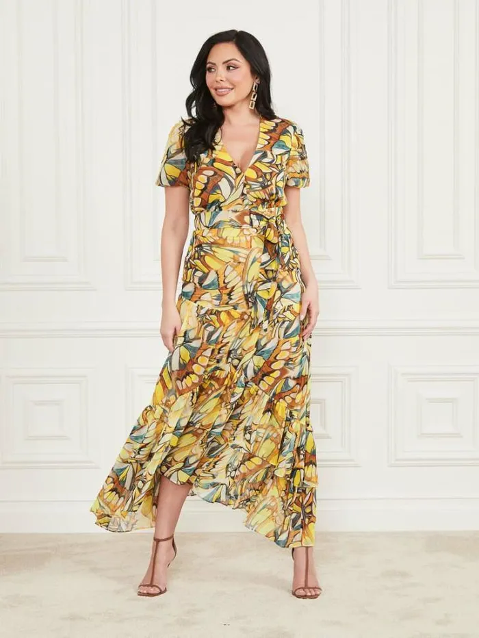 Bottoms Women Marciano Golden Wing Skirt Golden Wing Print Bottoms Women Marciano Golden Wing Skirt Golden Wing Print