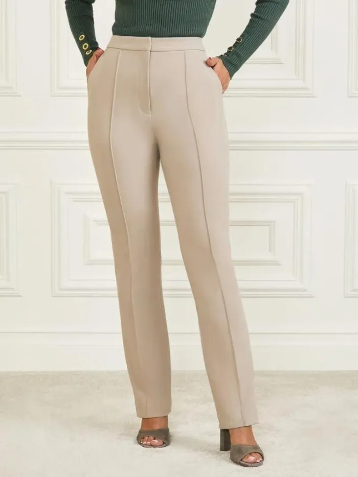 Bottoms Women Marciano Logan Straight Leg Pant Natural Siena