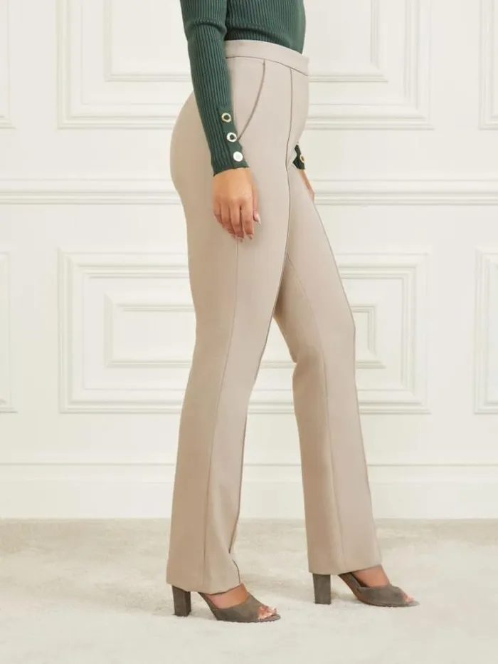 Bottoms Women Marciano Logan Straight Leg Pant Natural Siena Bottoms Women Marciano Logan Straight Leg Pant Natural Siena