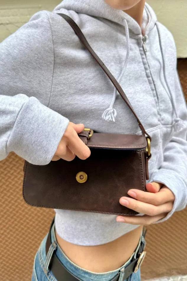 Brandy Melville Bags and Backpacks Buckle Shoulder Bag Brown 8211 Women