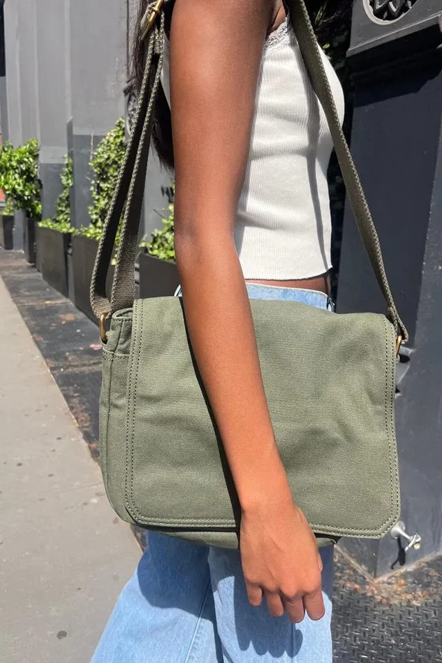 Brandy Melville Bags and Backpacks Messenger Bag Military Green 8211 Women