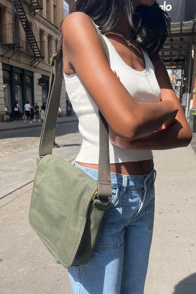 Brandy Melville Bags and Backpacks Messenger Bag Military Green 8211 Women