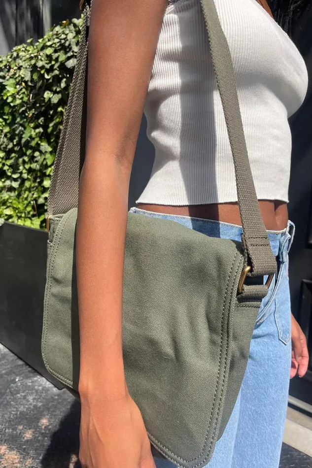 Brandy Melville Bags and Backpacks Messenger Bag Military Green 8211 Women