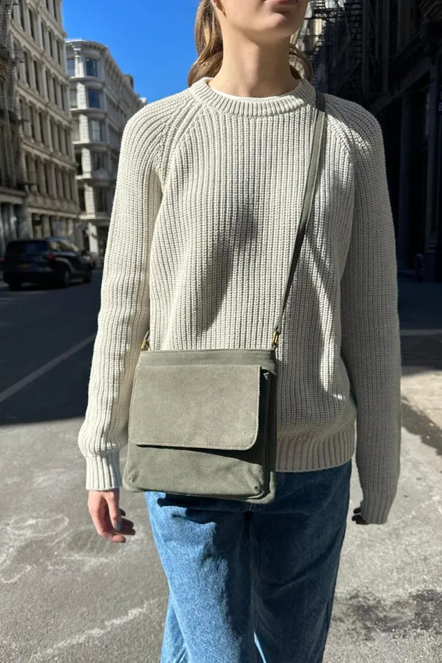 Brandy Melville Bags and Backpacks Suede Purse Olive 8211 Women