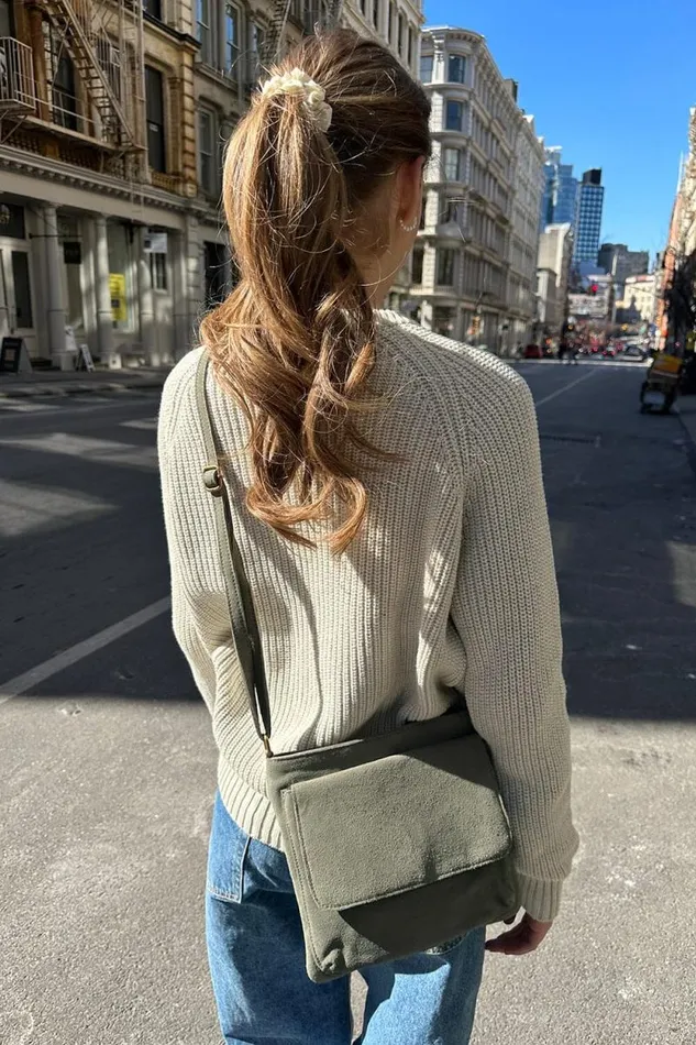 Brandy Melville Bags and Backpacks Suede Purse Olive 8211 Women