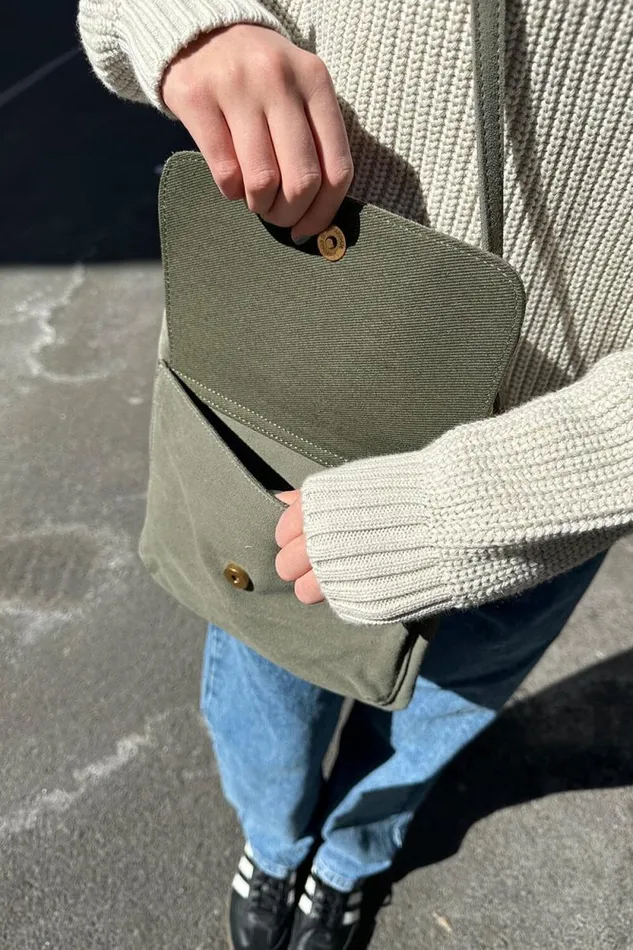 Brandy Melville Bags and Backpacks Suede Purse Olive 8211 Women