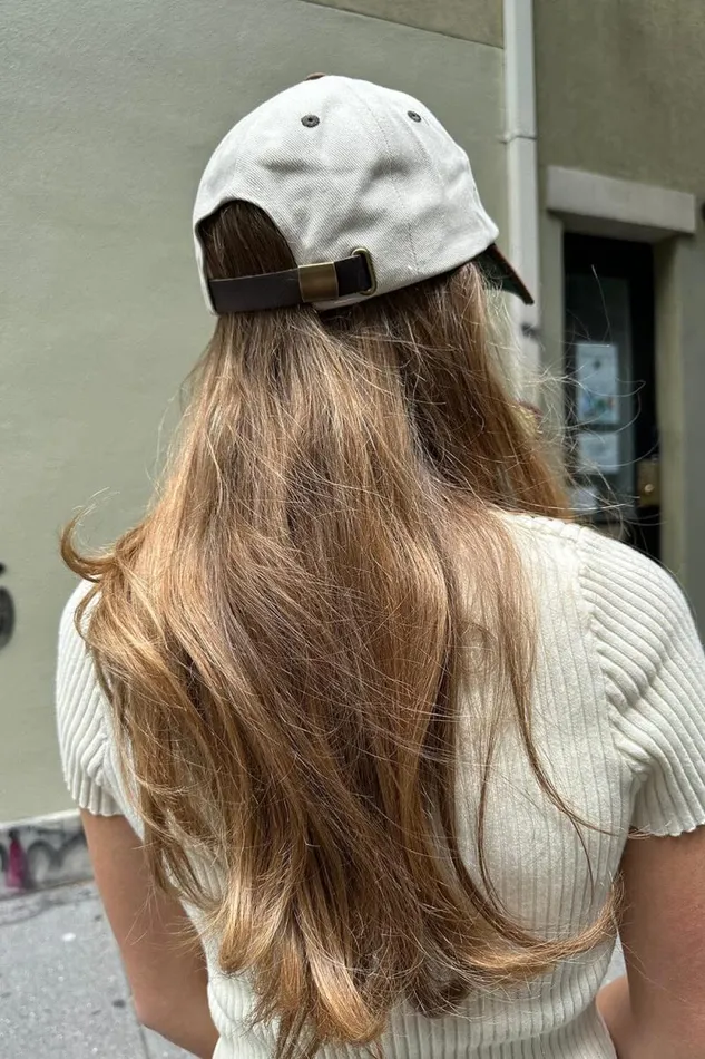 Brandy Melville Hats and Caps Katherine Baseball Cap Ivory 8211 Women