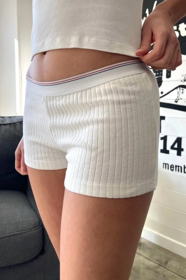 Brandy Melville Intimates Boxer Thick Ribbed Underwear White 8211 Women