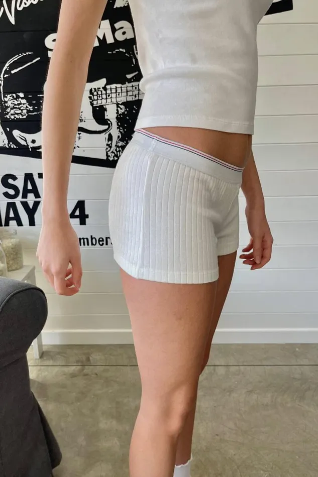 Brandy Melville Intimates Boxer Thick Ribbed Underwear White 8211 Women