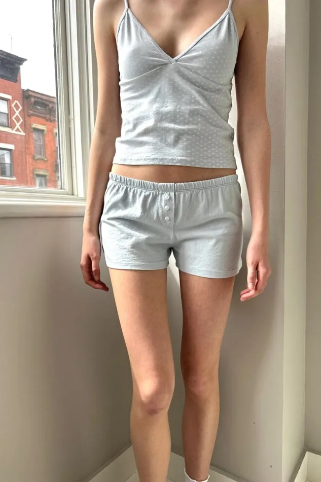 Brandy Melville Intimates Keira Striped Shorts Lightblue 8211 Women