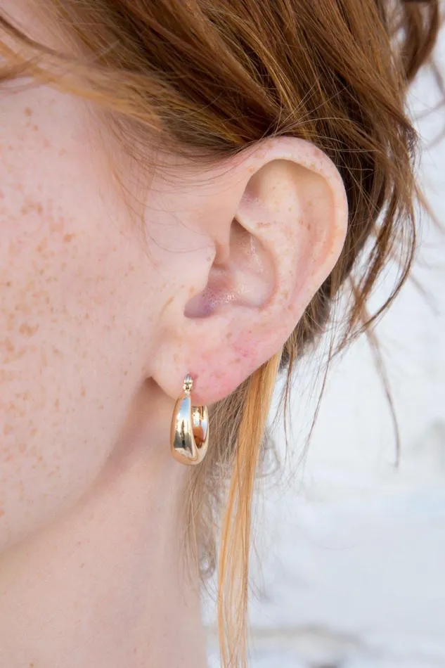 Brandy Melville Jewelry Thick Hoop Earrings Gold 8211 Women