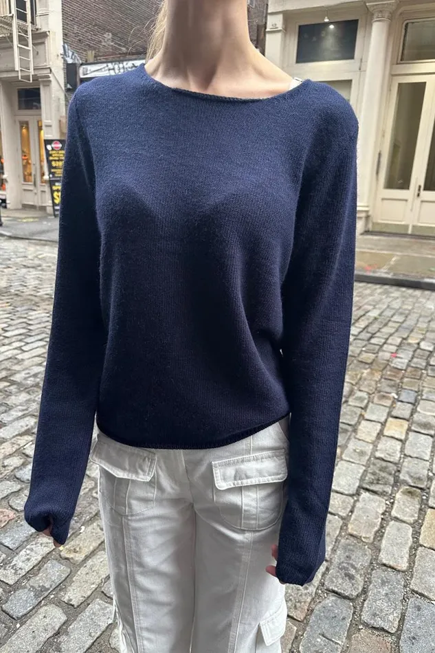 Brandy Melville Sweaters Stella Sweater Navy Blue 8211 Women