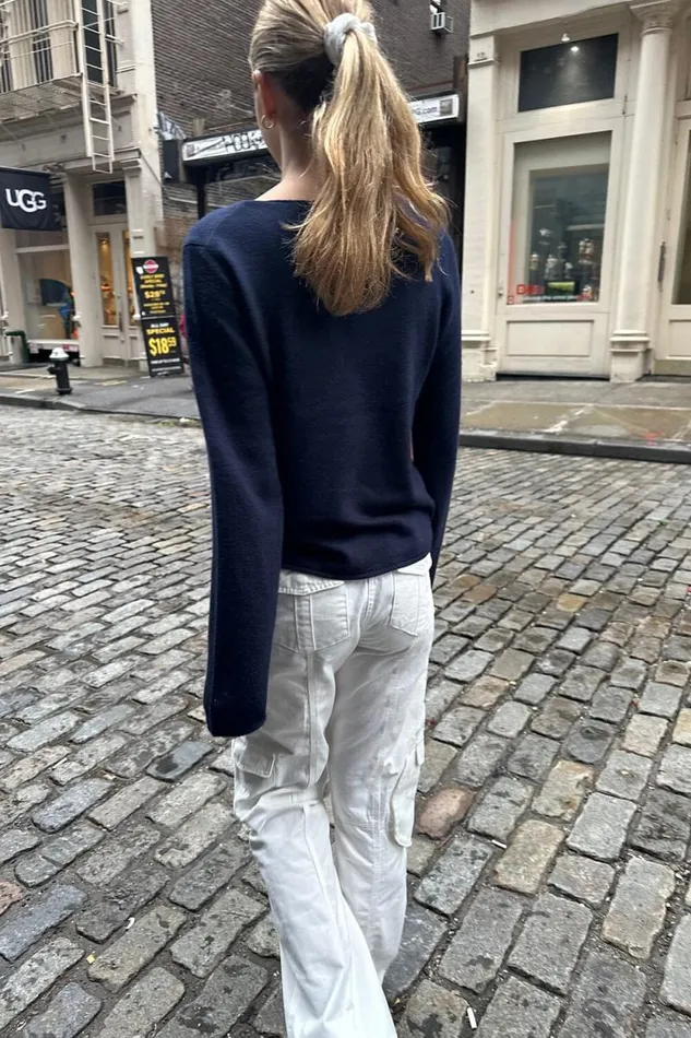 Brandy Melville Sweaters Stella Sweater Navy Blue 8211 Women