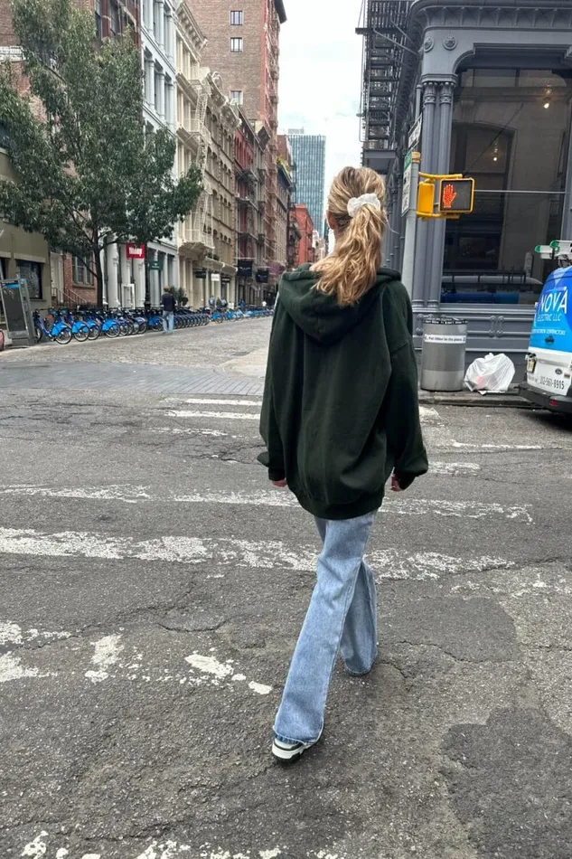 Brandy Melville Sweatpants and Sweatshirts Christy Hoodie Dark Green 8211 Women