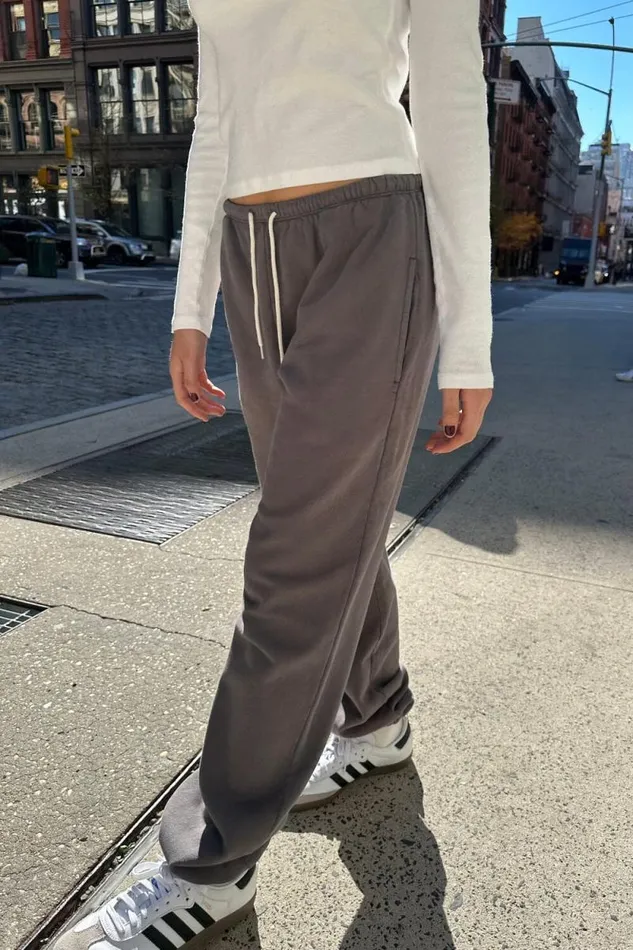 Brandy Melville Sweatpants and Sweatshirts Rosa Tie Sweatpants Dark Grey 8211 Women
