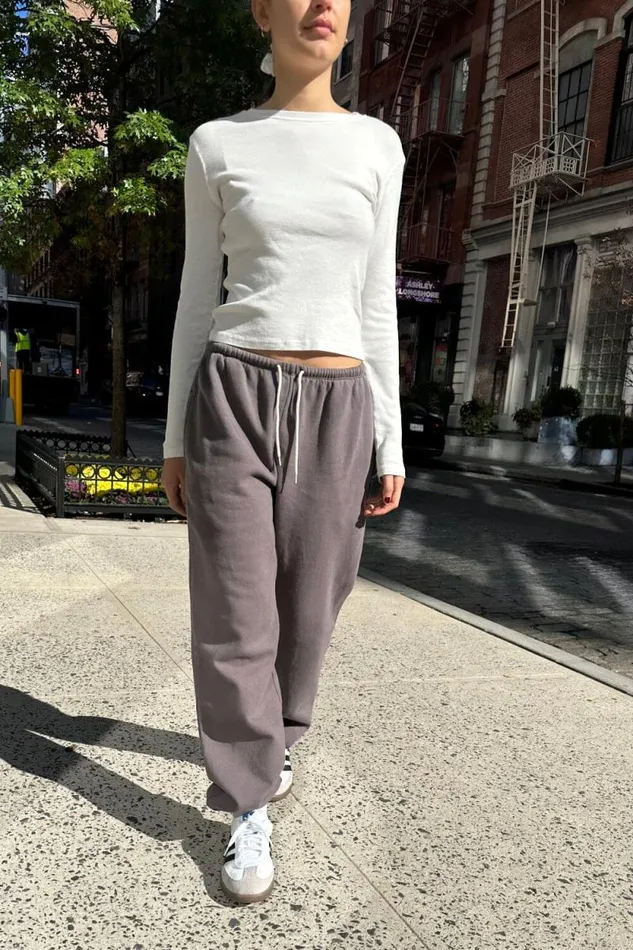 Brandy Melville Sweatpants and Sweatshirts Rosa Tie Sweatpants Dark Grey 8211 Women